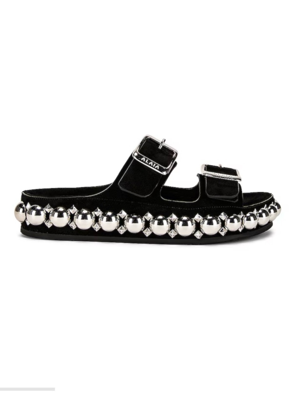 Alaia Bombe Studded Flat Sandals